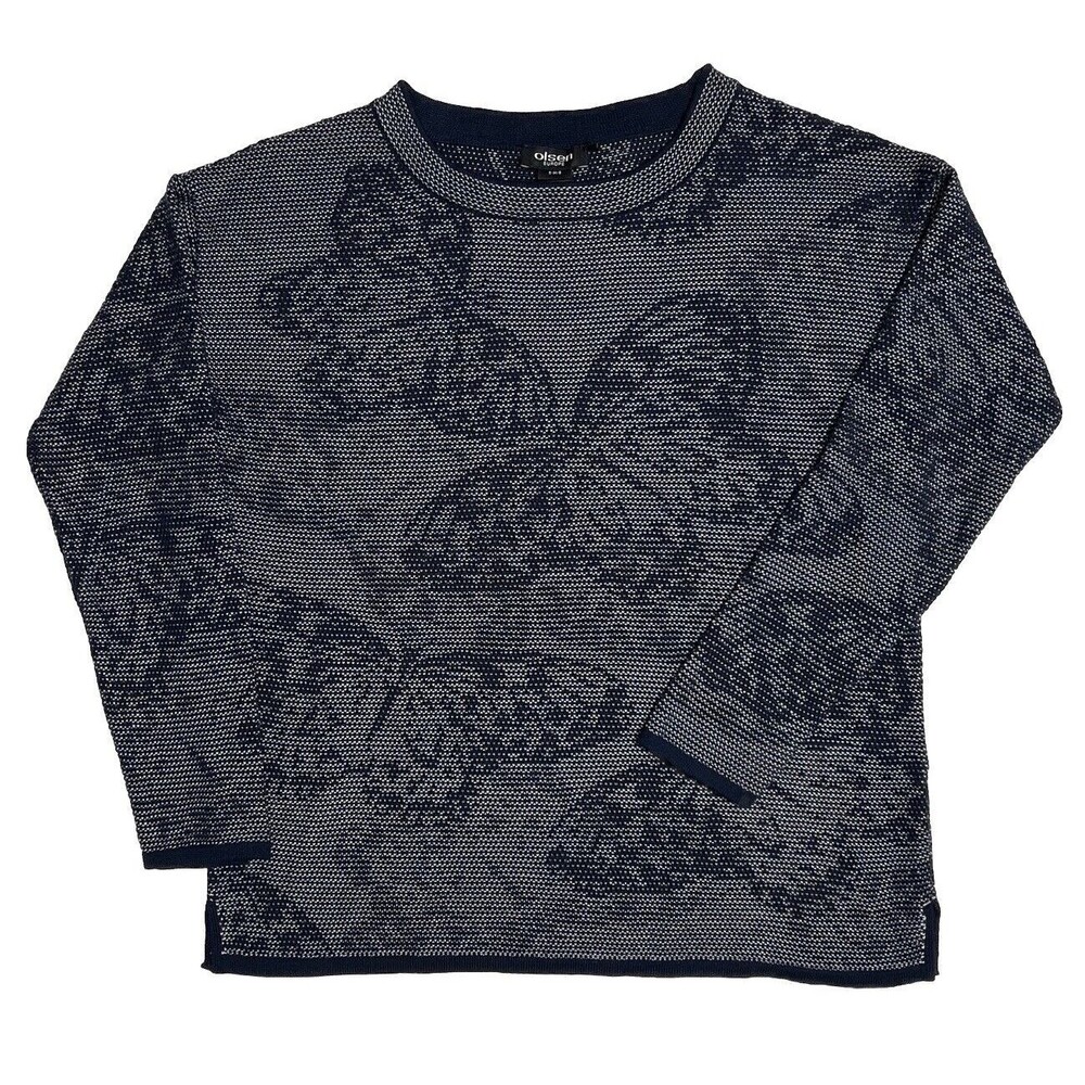 Olsen Chic Navy Butterfly Sweater Women’s S/M 8